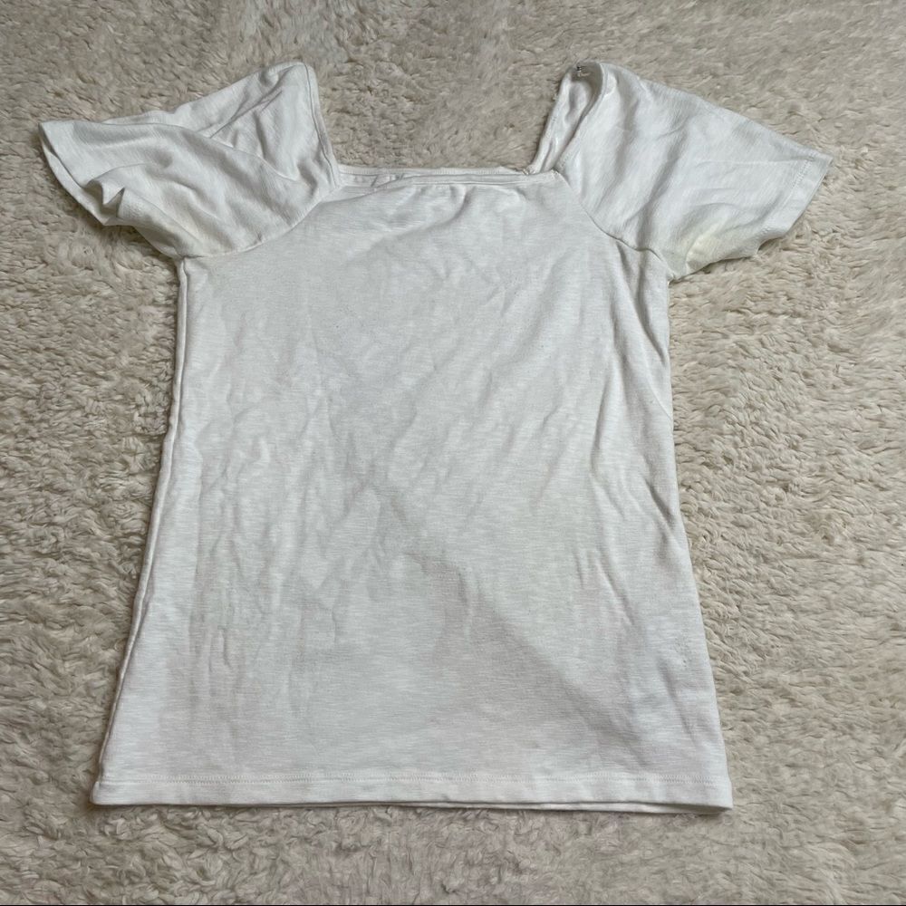 Madewell Square Neck Baby Tee in Ivory size M